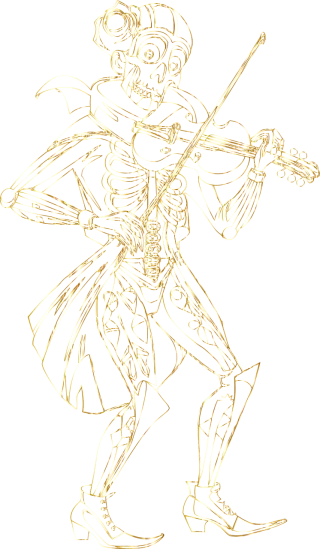 Skeleton Bones Music Stickdatei