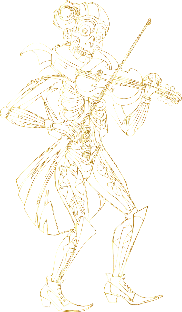 Skeleton Bones Music Stickdatei – Musik