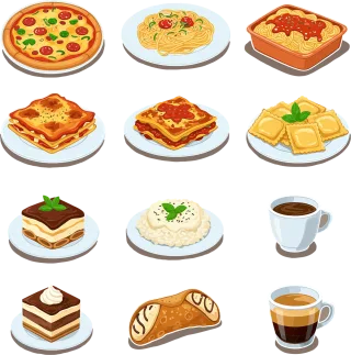 Pizza Pasta Lasagna Stickdatei