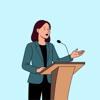 Public speaking Speech Presentation Stickdatei