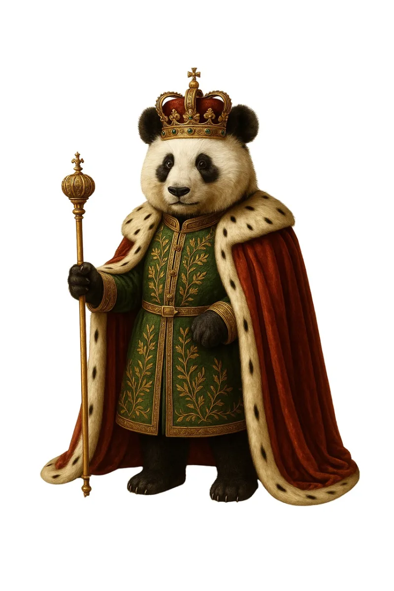 Panda King Royal animal Stickdatei – Tiere