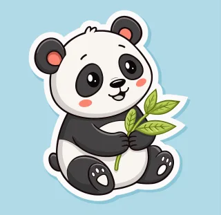 Ai generated Panda Cute panda Stickdatei