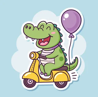 Ai generated Crocodile Cartoon crocodile Stickdatei