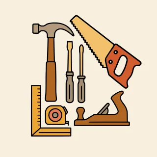 Carpenter Tools Handyman Stickdatei