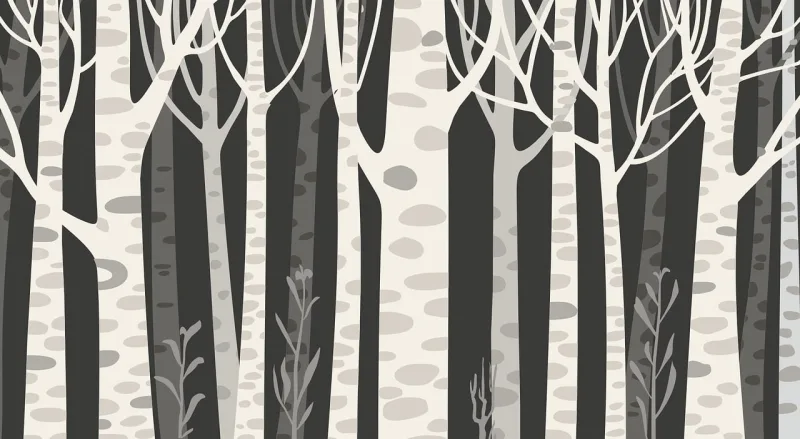 Trees Wood Night Stickdatei – Natur