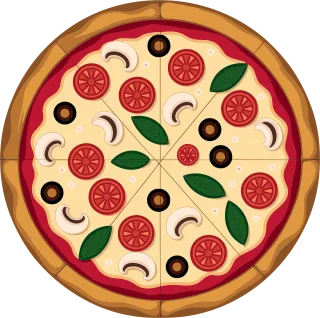 Ai generated Pizza Cheese Stickdatei