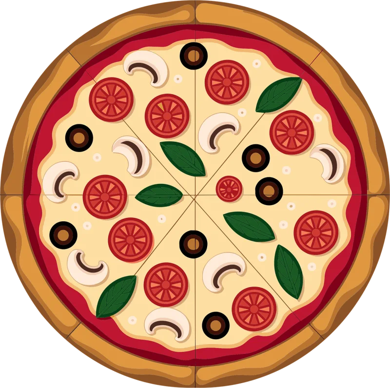 Ai generated Pizza Cheese Stickdatei – Essen & Trinken