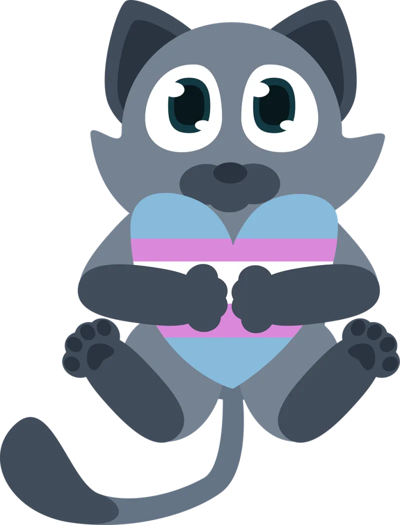 Cat Pride Animal Stickdatei – Herzen & Liebe