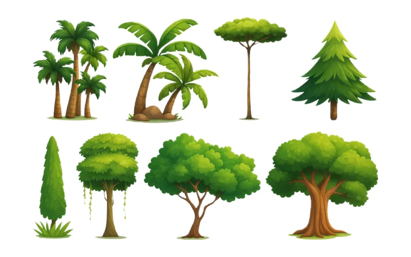 Trees Palm Pine Stickdatei – Natur