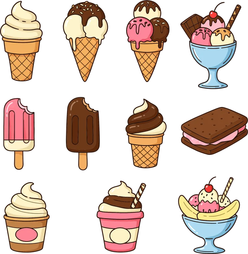 Ice cream Dessert Sweet Stickdatei – Essen & Trinken