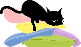 Cat Kitten Black cats Stickdatei