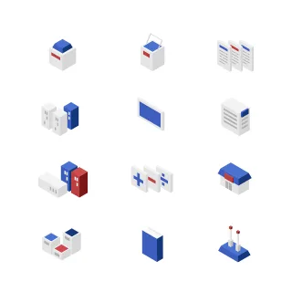 Flat Icon Icon set Stickdatei