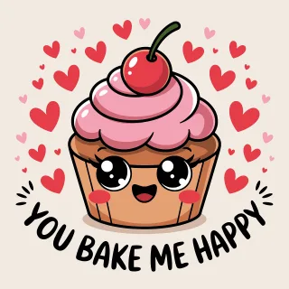 Ai generated Cake Cupcake Stickdatei
