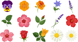 Ai generated Orchid Pansy Stickdatei