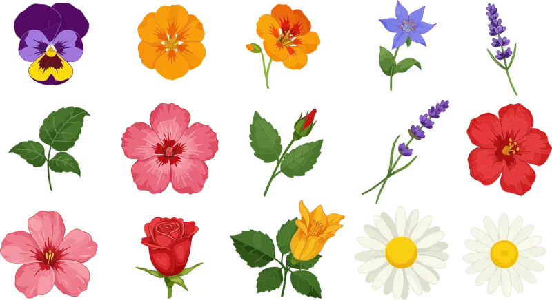 Ai generated Orchid Pansy Stickdatei – Blumen