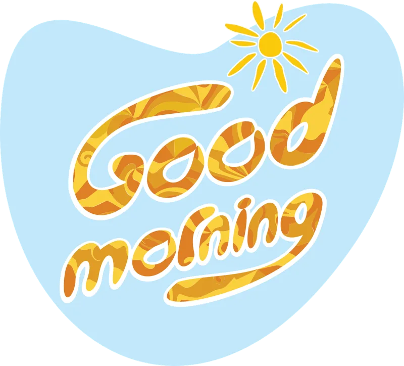 Good morning Positive Sun Stickdatei – Natur