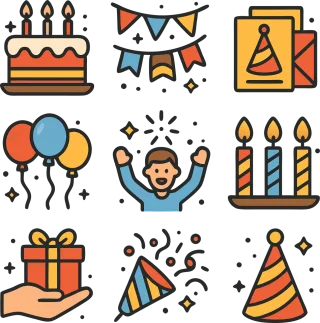 Celebration Balloons Party Stickdatei