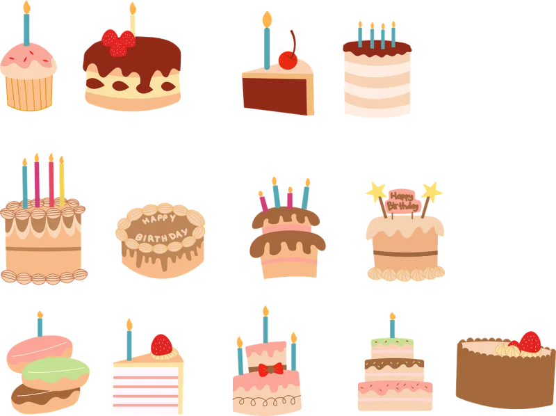 Cake Celebration Party Stickdatei – Essen & Trinken