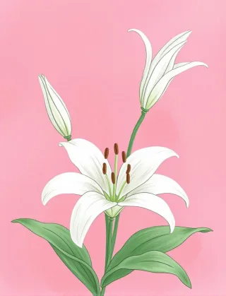 Lily Flower Bloom Stickdatei