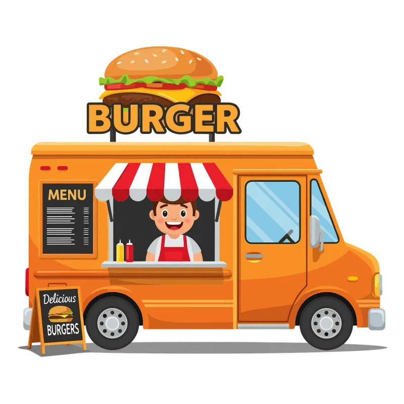 Burger Foodtruck Street food Stickdatei – Essen & Trinken