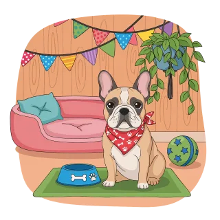 Ai generated Dog French bulldog Stickdatei