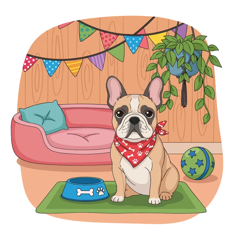 Ai generated Dog French bulldog Stickdatei – Tiere