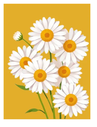 Ai generated Daisy Nature Stickdatei