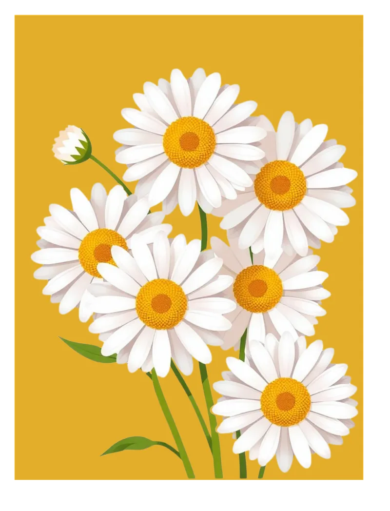 Ai generated Daisy Nature Stickdatei – Blumen