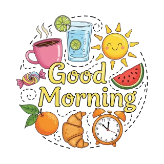 Ai generated Morning Good afternoon Stickdatei