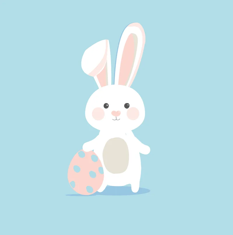 Easter bunny Rabbit Cute Stickdatei – Tiere