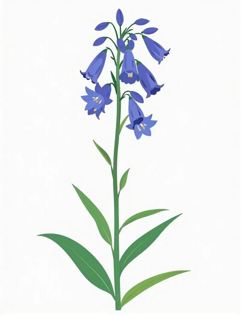 Bluebell Nature Plant Stickdatei – Blumen