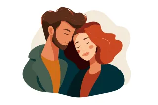 Ai generated Couple Lovers Stickdatei