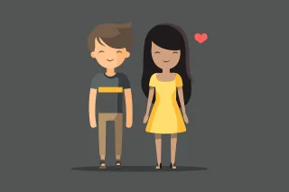 Ai generated Couple Lovers Stickdatei