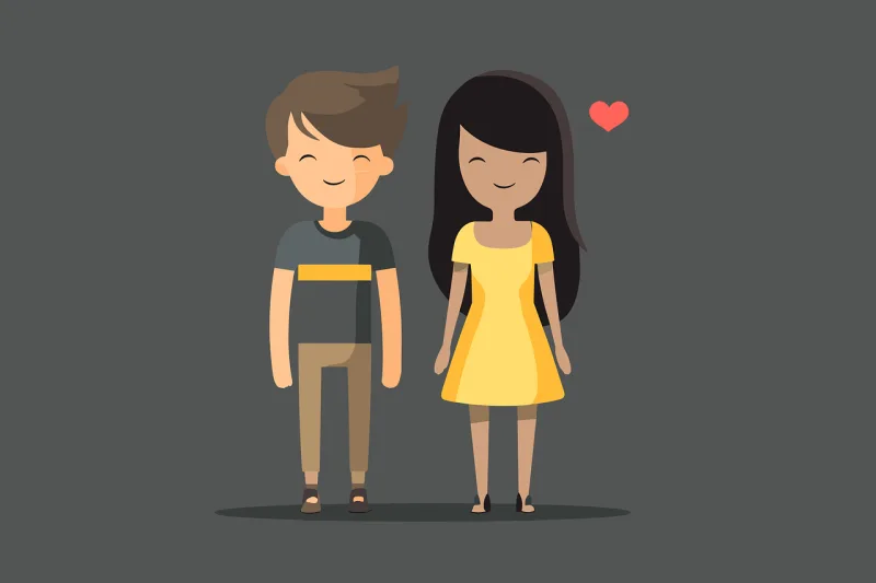 Ai generated Couple Lovers Stickdatei – Herzen & Liebe
