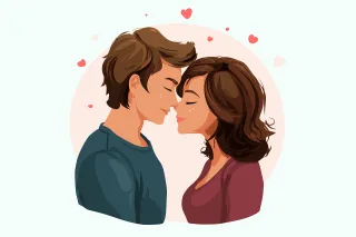 Ai generated Couple Lovers Stickdatei