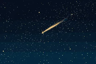 Ai generated Shooting star Sky Stickdatei