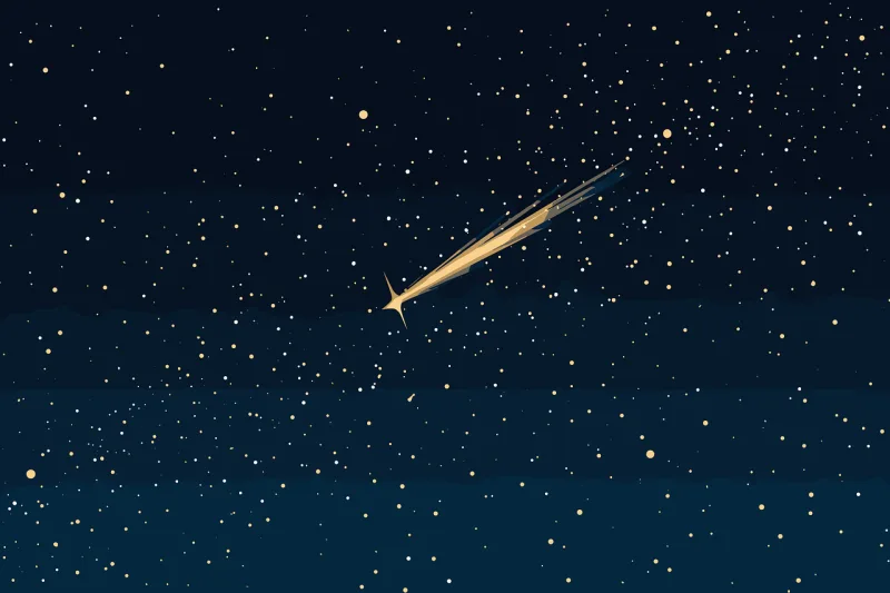 Ai generated Shooting star Sky Stickdatei – Natur
