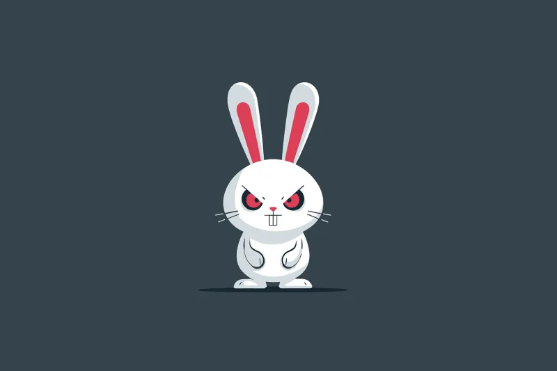 Ai generated White rabbit Zombie Stickdatei – Tiere