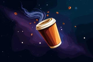 Ai generated Coffee Cup Stickdatei – Essen & Trinken