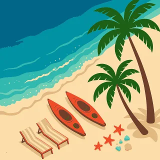 Ai generated Beach Summer Stickdatei