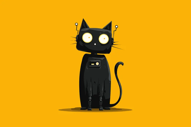 Ai generated Cyborg Cat Stickdatei – Kinder