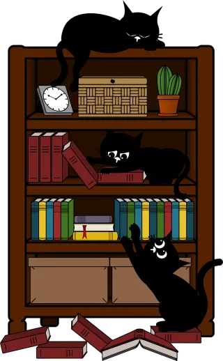 Cat Kitten Black cats Stickdatei
