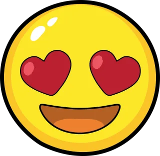 Emoji Heart eyes Love Stickdatei