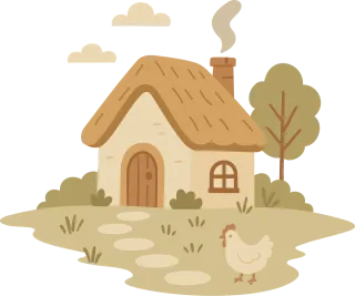 Village Home Rural Stickdatei