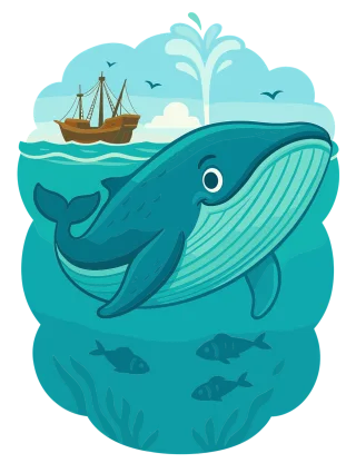 Ai generated Whale Ocean Stickdatei