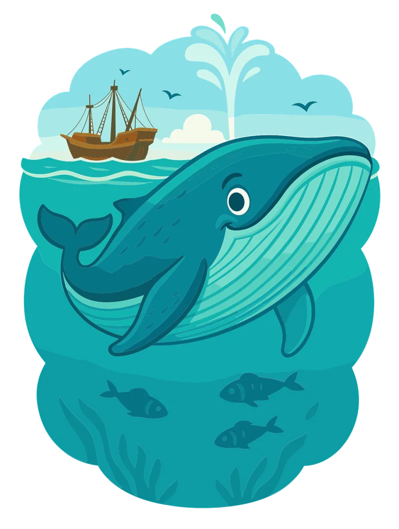 Ai generated Whale Ocean Stickdatei – Fahrzeuge