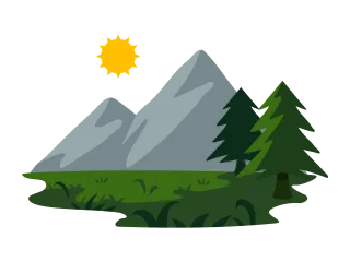 Mountain Nature Tree Stickdatei