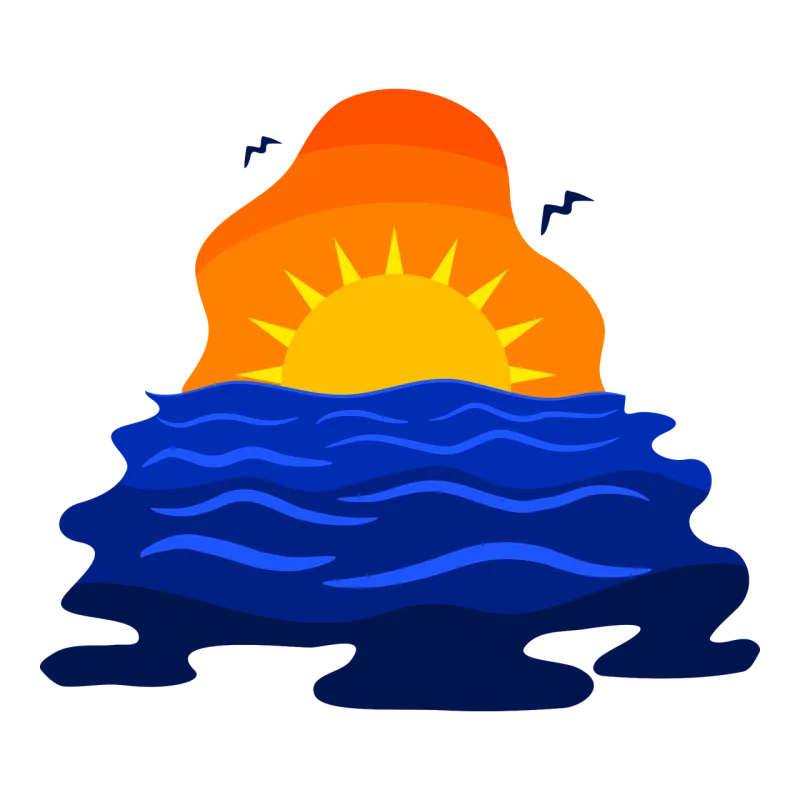 Sunset Sun Beach Stickdatei – Natur