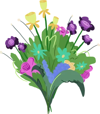 Bouquet of flowers Colorful Bouquet Stickdatei
