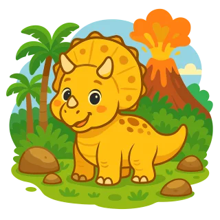 Dinosaur Triceratops Nature Stickdatei